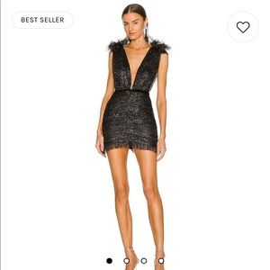 Sau Lee Harlie Mini Dress in black. Size 4.